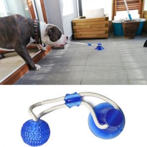 Pets Market ציוד לכלבים Dog Toys Pet Puppy Interactive Suction Cup Push TPR Ball Toys Molar Bite Toy Elastic Ropes Dog Tooth Cleaning Chewing Supplies