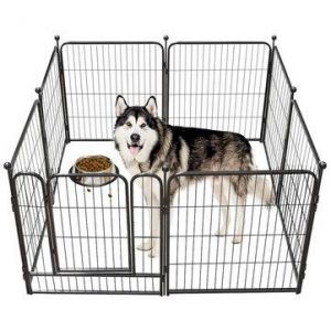 Pets Market ציוד לכלבים Dog Pen 8 Panels 40&quot; Height RV Dog Fence Outdoor Playpens Exercise Pen for Dogs Metal Protect Design Poles Foldable Barri
