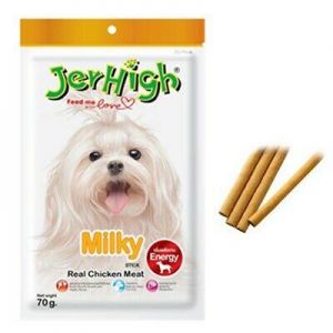 Pets Market אוכל וחטיפים Jerhigh Dog Stick Pet Food Real Chicken Flavor Protein Snack Healthy Energy 70g