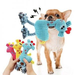 Funny Pet Cat Dog Puppy Chew Squeaker Squeaky Plush Sound Giraffe Training Toys